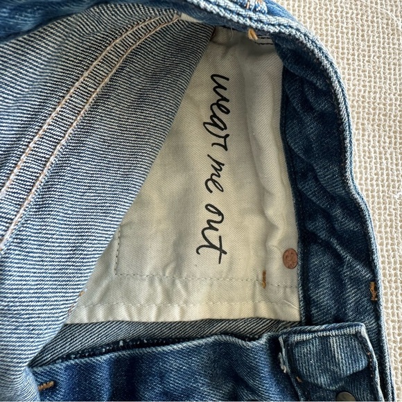 GRLFRND Distressed Blue Mini Skirt - Picture 2 of 8